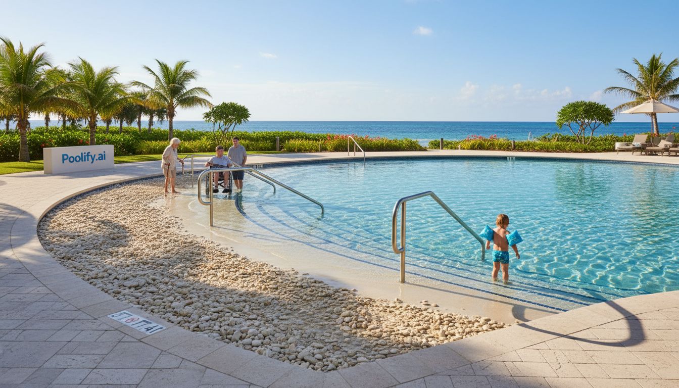 Designing for Accessibility and Safety - beach entry pool designs
