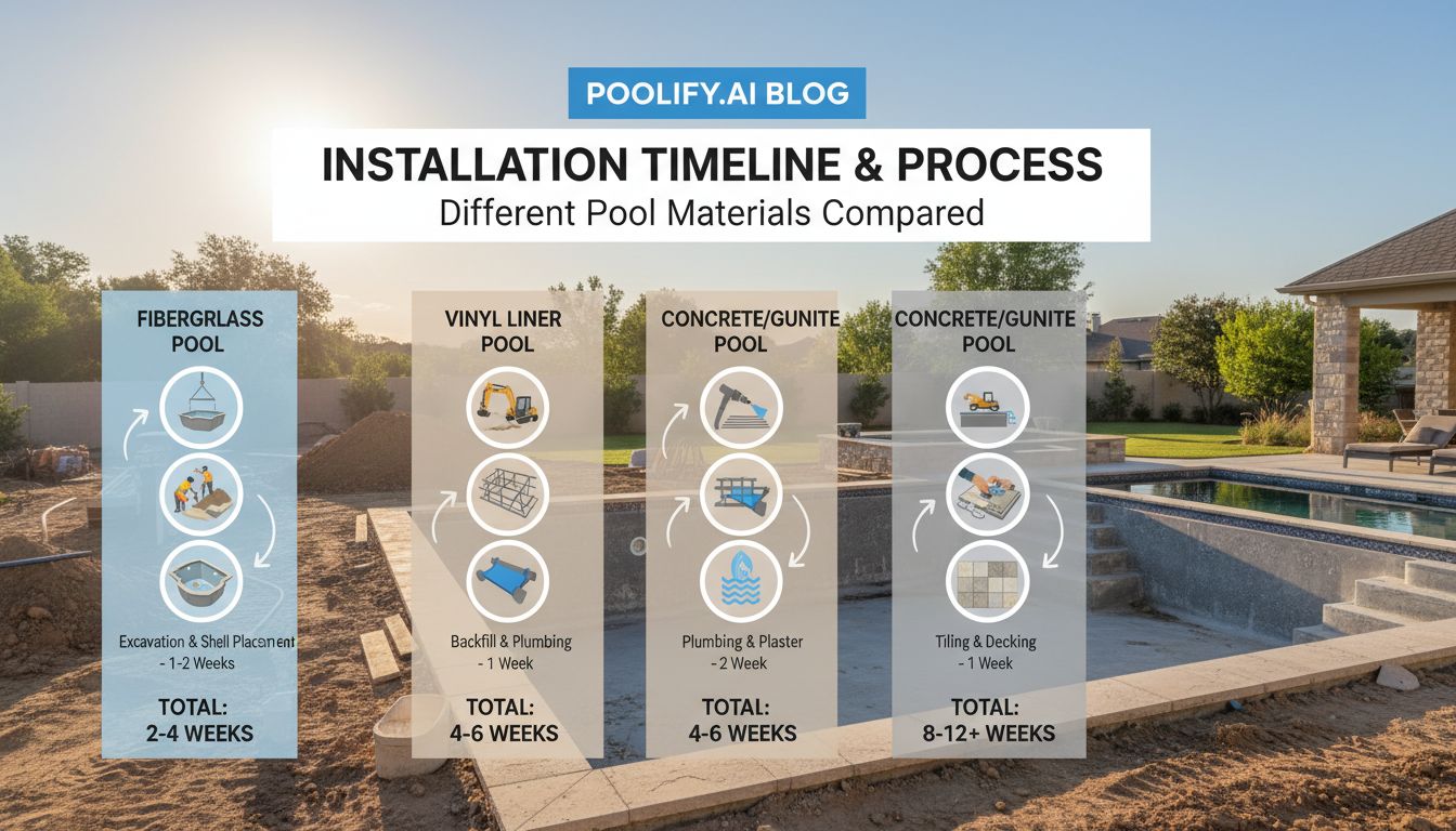 Installation Timeline and Process for Different Pool Materials - best pool material