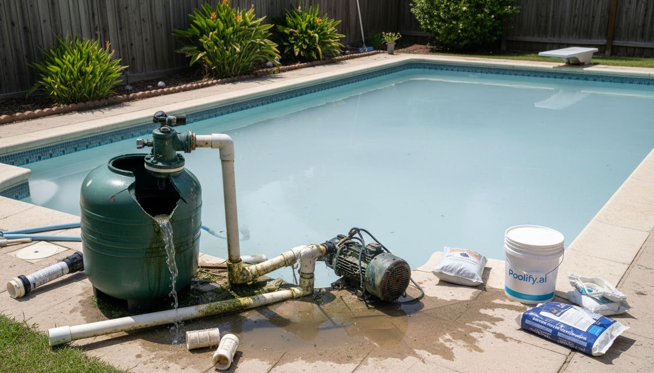 Filtration System Failures as Cloudy Pool Water Causes - cloudy pool water causes