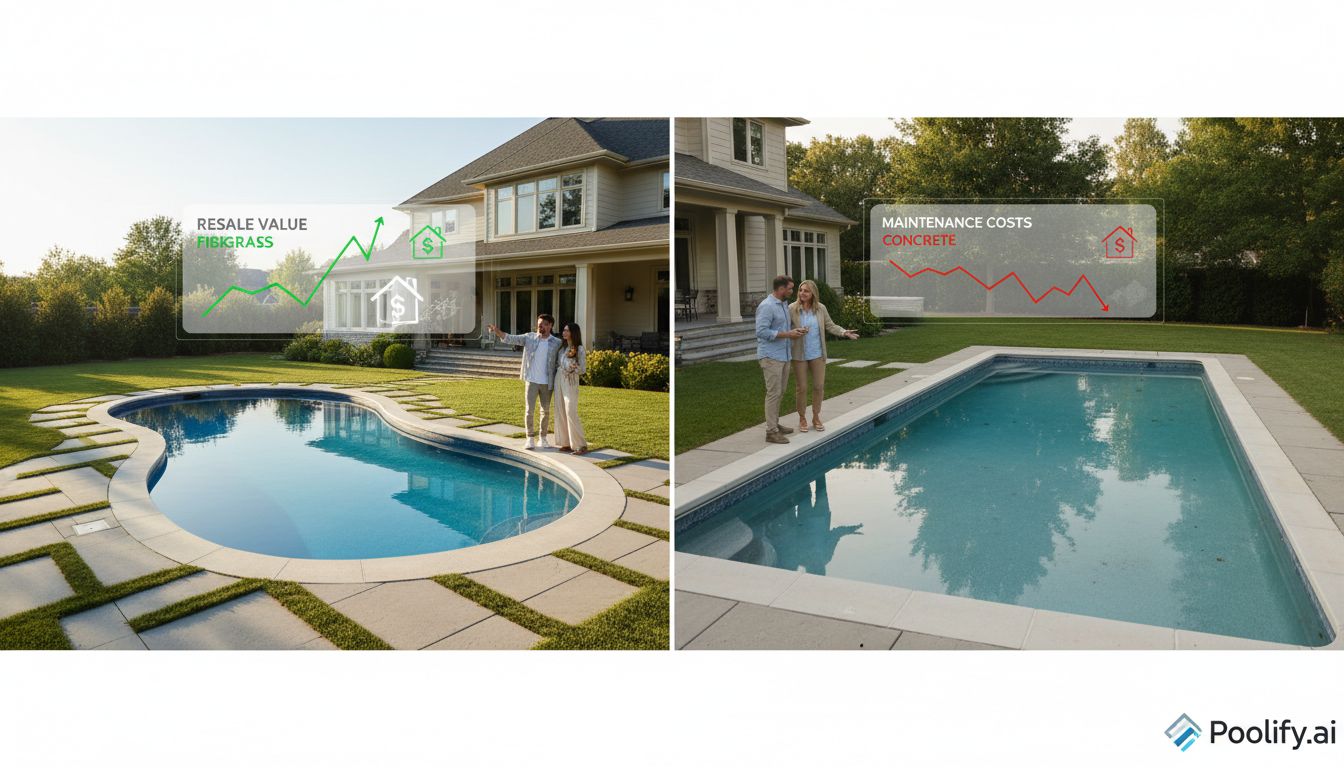 Resale Value and Property Impact - fiberglass vs concrete pool