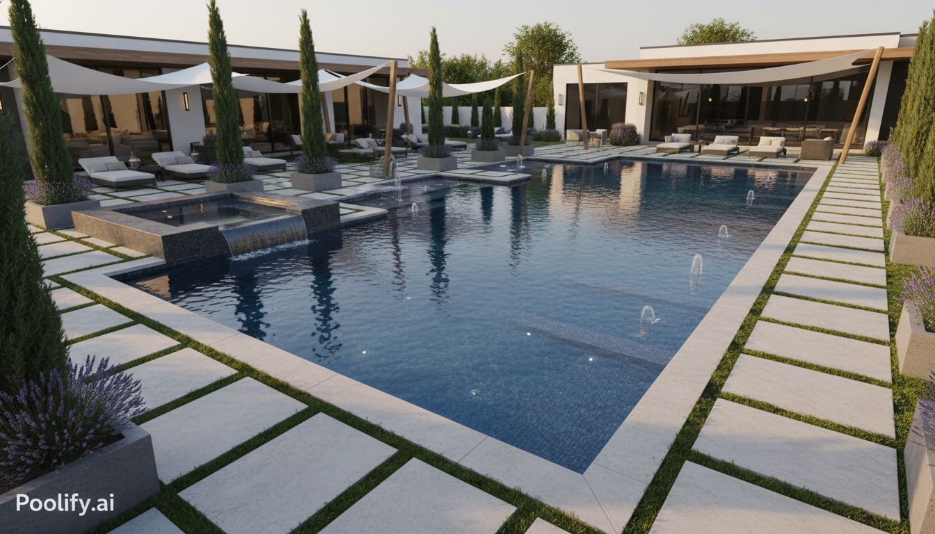 Design Elements That Enhance Geometric Pool Designs - geometric pool designs