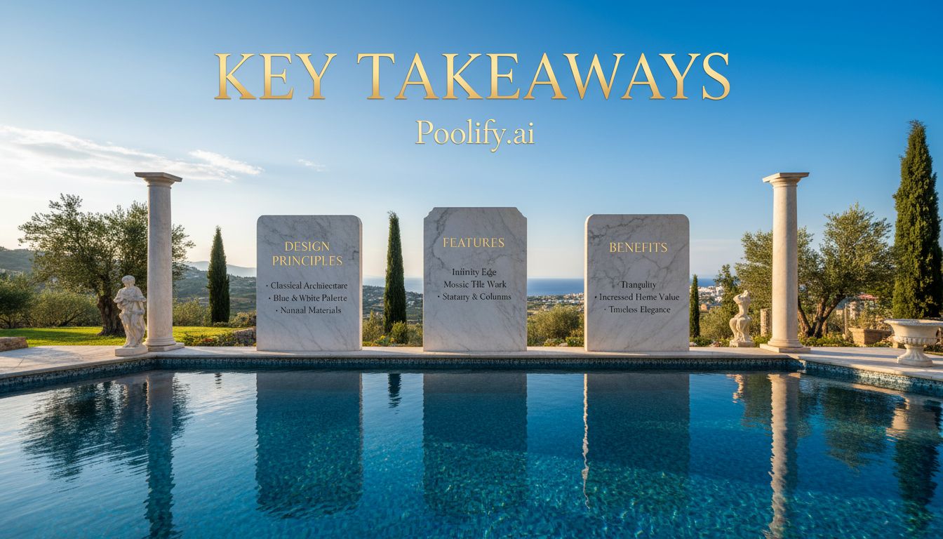 Key Takeaways - grecian pool design