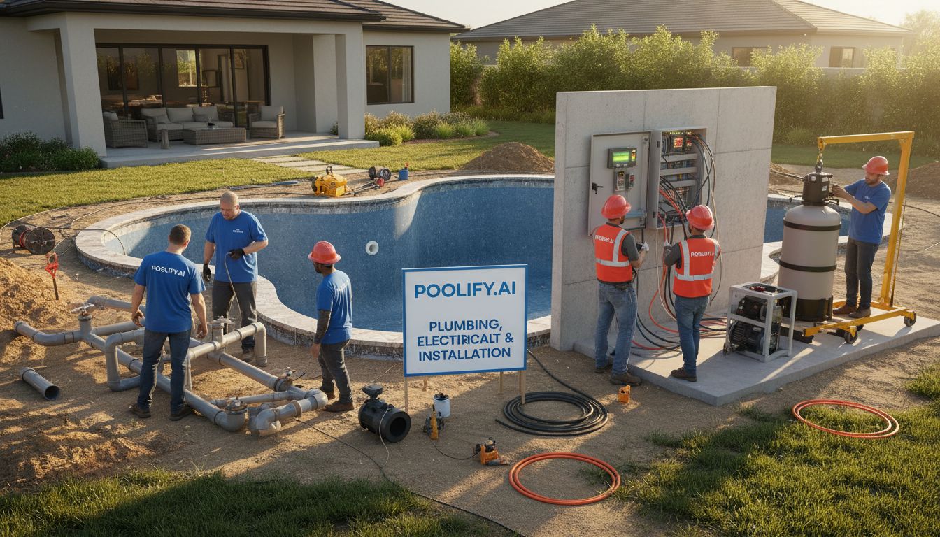 Plumbing, Electrical, and Equipment Installation - how long does pool installation take