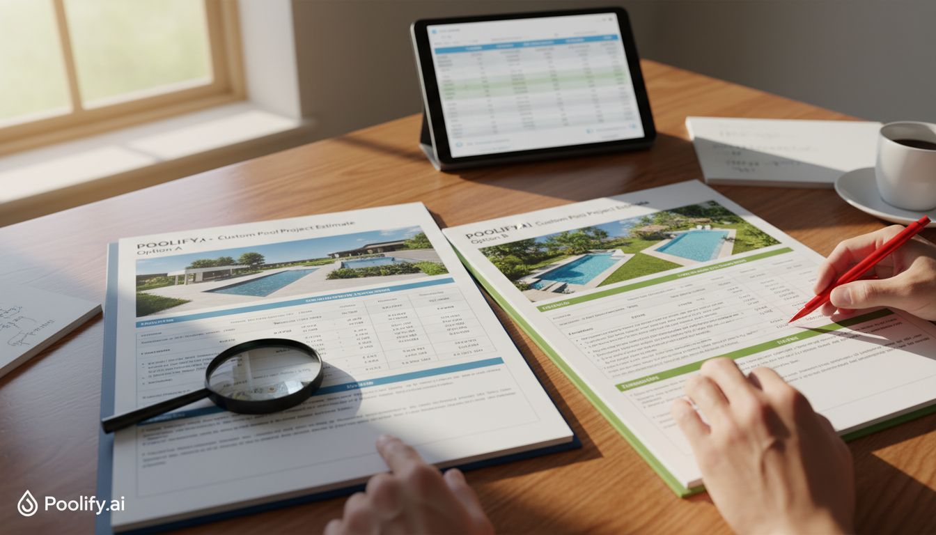Compare Detailed Written Estimates - how to choose a pool builder