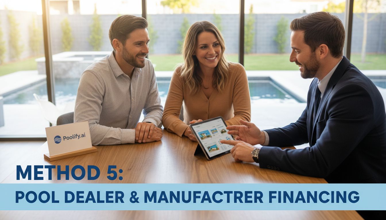 Method 5: Pool Dealer and Manufacturer Financing - how to finance a pool