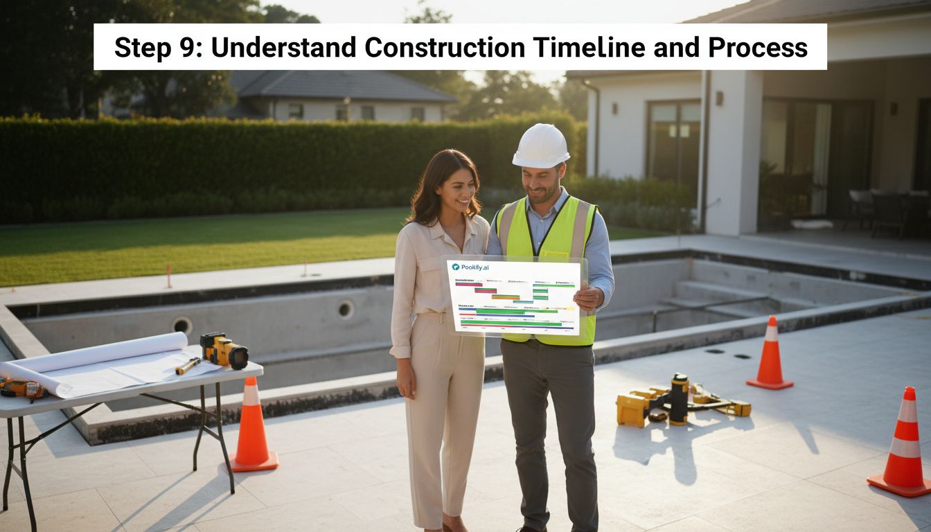 Step 9: Understand Construction Timeline and Process - how to plan a backyard pool