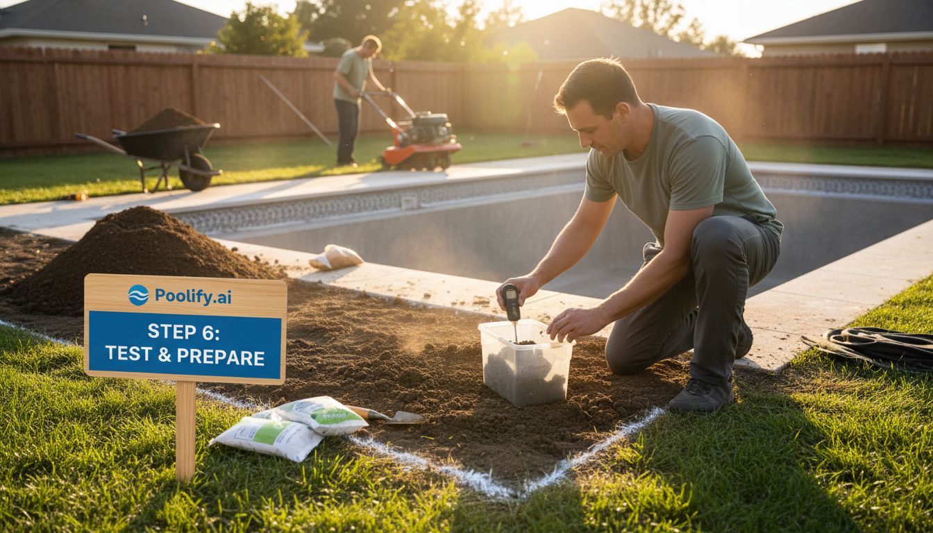 Step 6: Test and Prepare Soil Conditions - how to prepare yard for pool