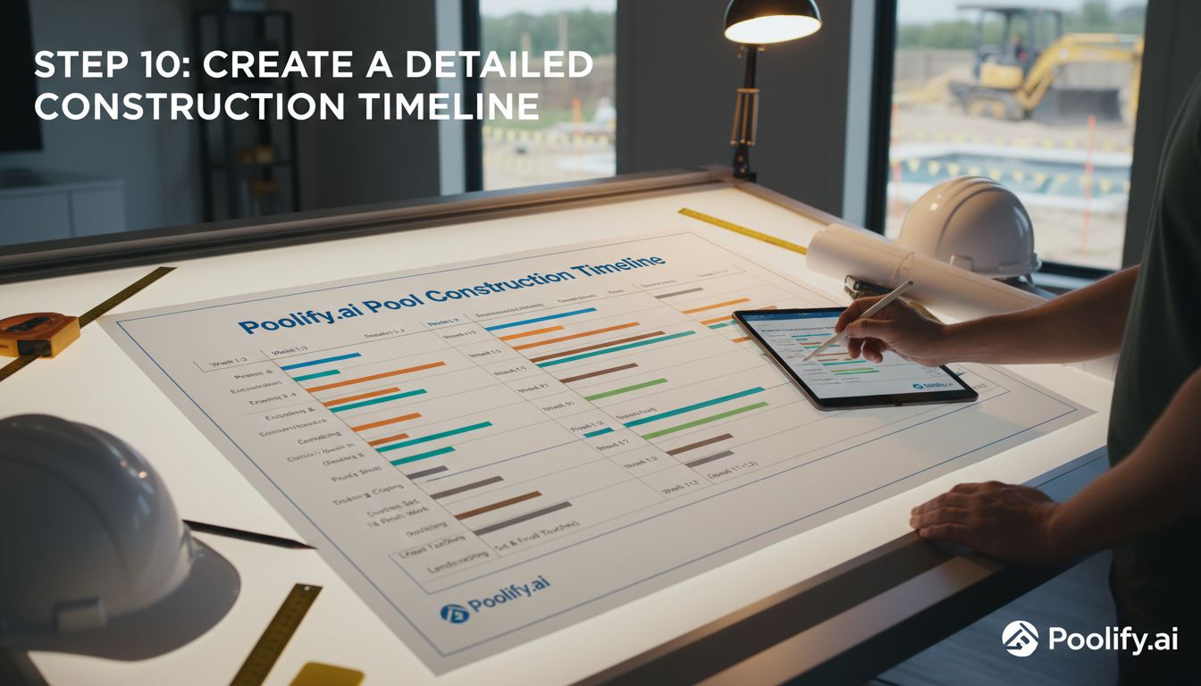 Step 10: Create a Detailed Construction Timeline - how to prepare yard for pool