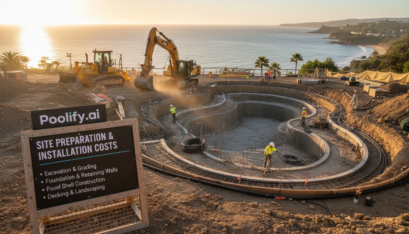 Site Preparation and Installation Costs - infinity edge pool cost