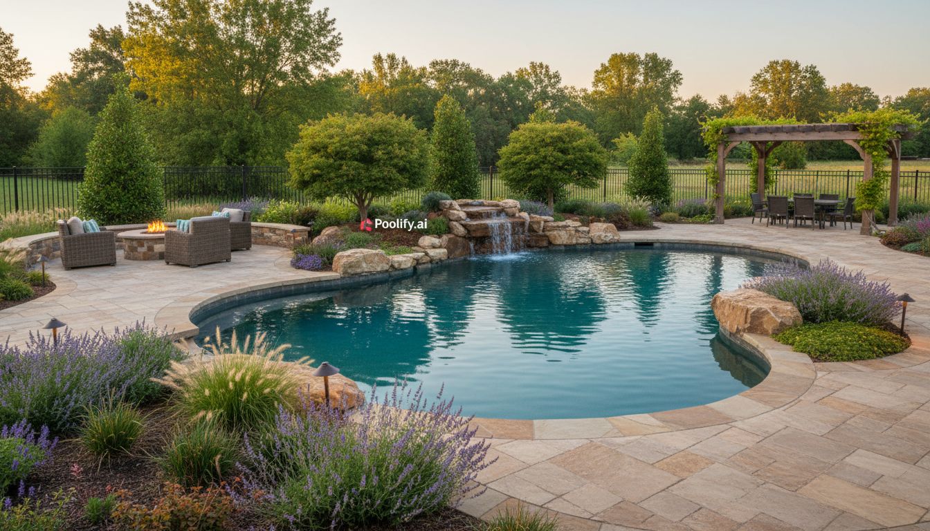 Landscaping Ideas to Complement Kidney Shaped Pool Designs - kidney shaped pool designs