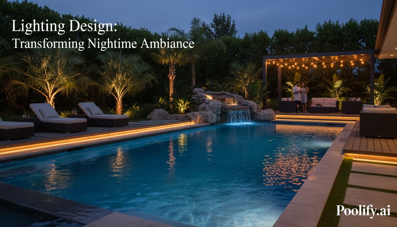 Lighting Design: Transforming Nighttime Ambiance - luxury backyard pool ideas