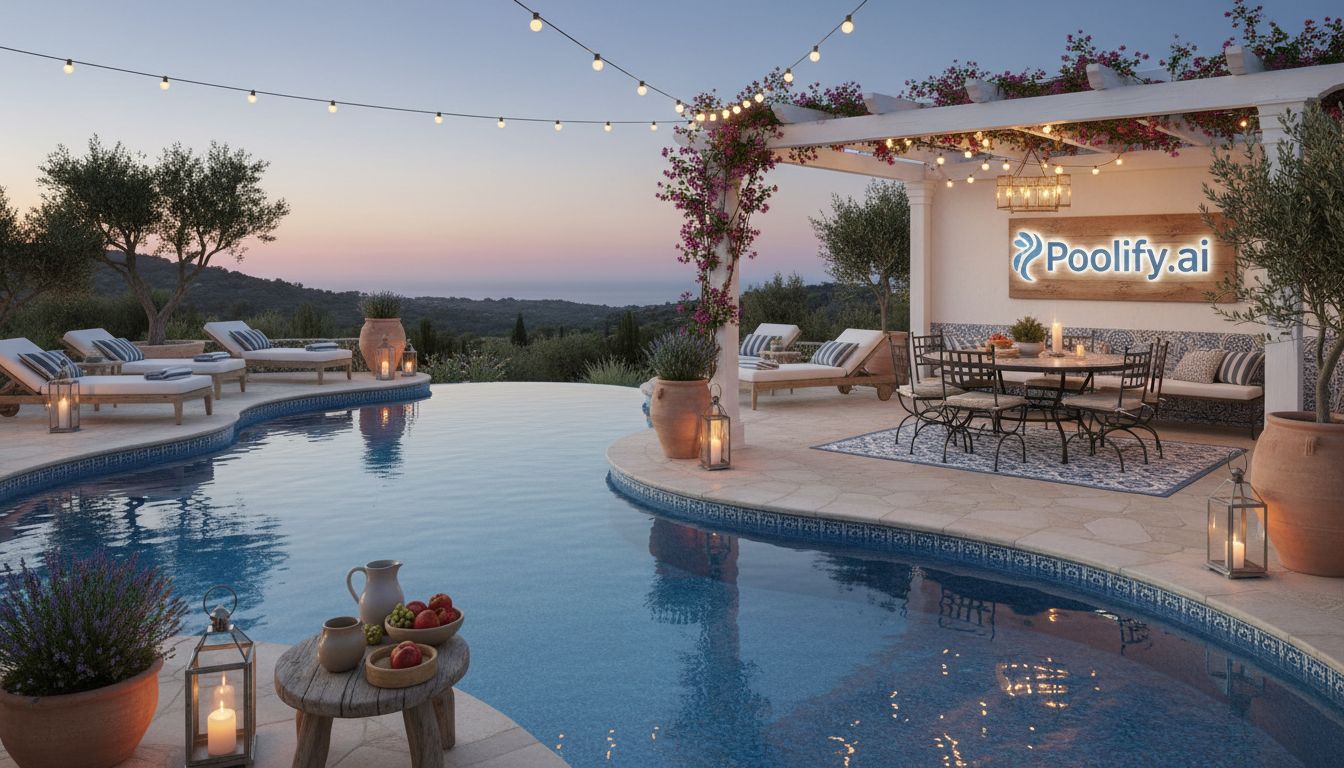 Furniture and Decor for Mediterranean Pool Designs - mediterranean pool designs