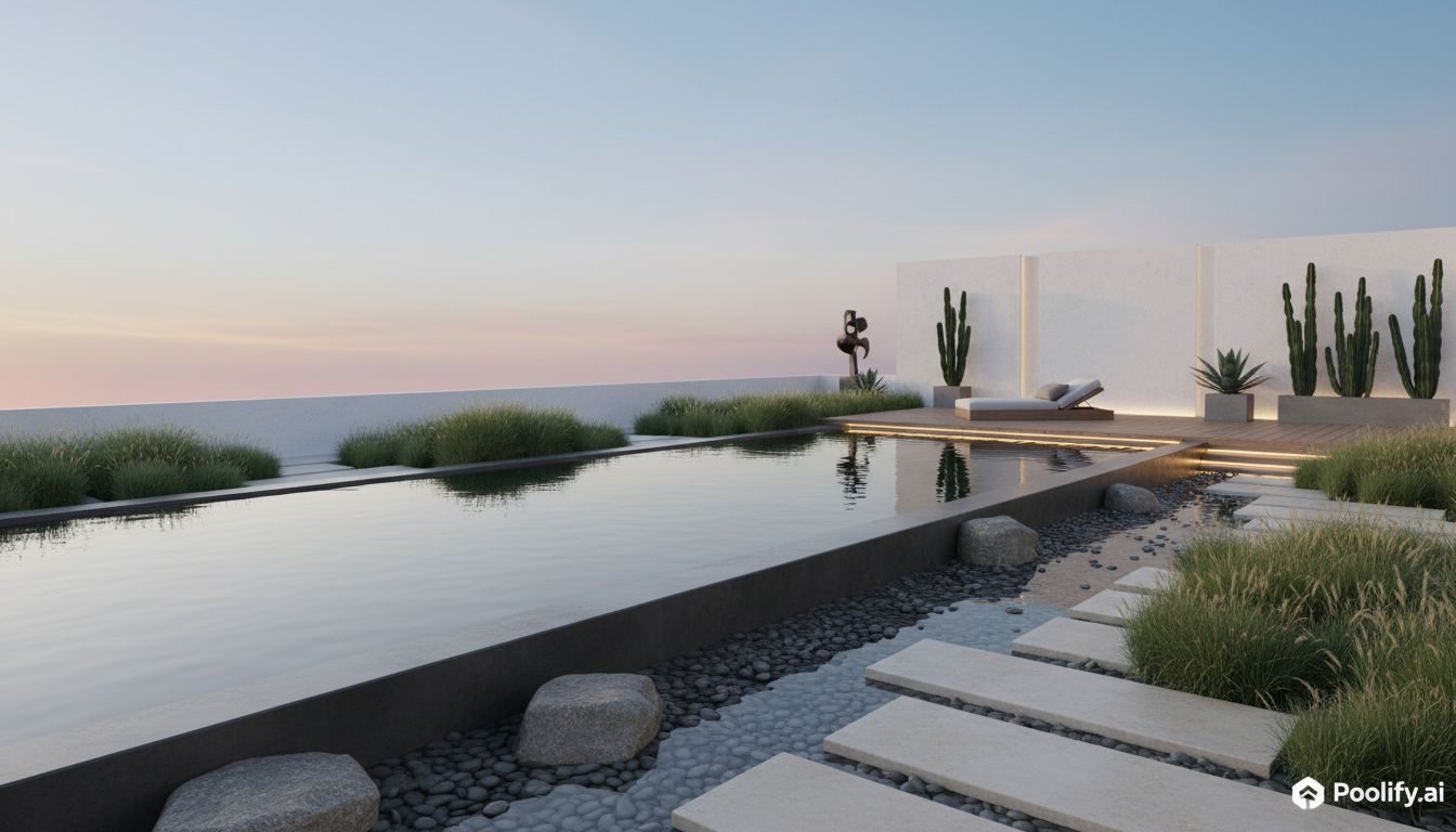 Landscaping Strategies for Minimalist Pool Designs - minimalist pool designs