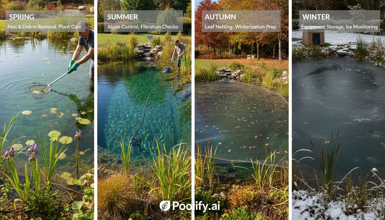 Maintenance Requirements Throughout the Year - natural swimming pool guide