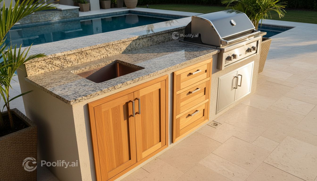 Material Selection for Durability and Style - outdoor pool kitchen