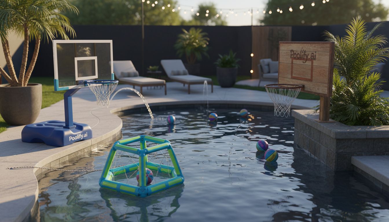 Creative Pool Basketball Hoop Ideas for Small Pools - pool basketball hoop ideas