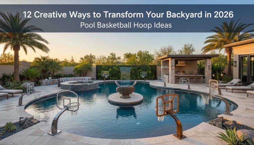 pool basketball hoop ideas