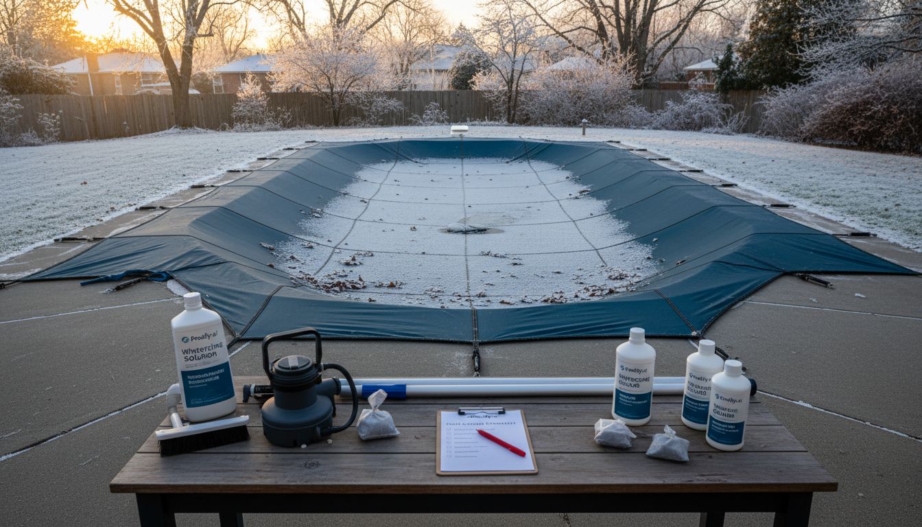 Maintaining Your Pool During Winter - pool closing checklist fall
