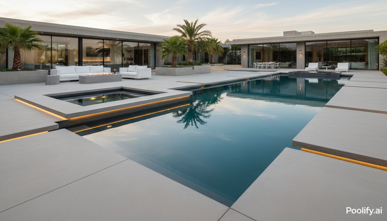 Concrete Pool Coping Ideas for Modern Designs - pool coping ideas