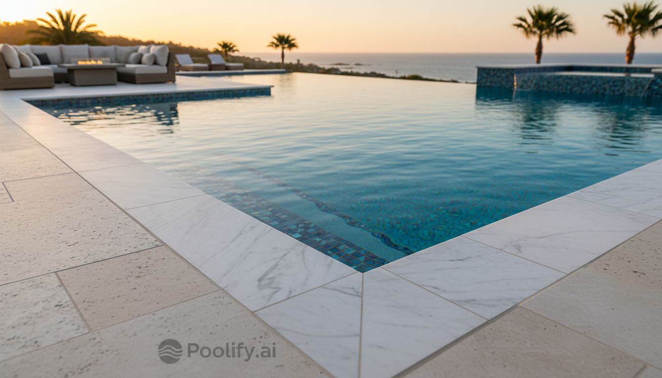 Tile Pool Coping Ideas for Luxury Aesthetics - pool coping ideas