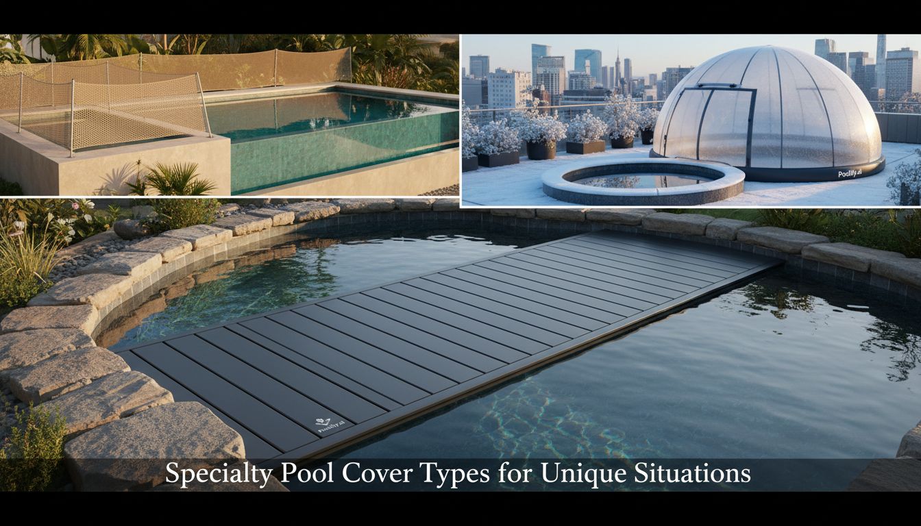 Specialty Pool Cover Types for Unique Situations - pool cover types
