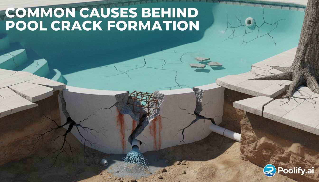 Common Causes Behind Pool Crack Formation - pool crack repair
