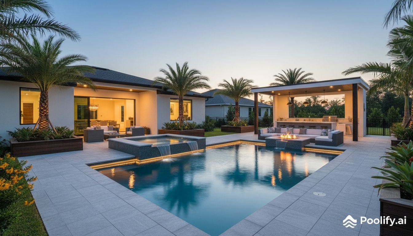Essential Elements of Modern Pool Design Orlando Projects - pool design orlando