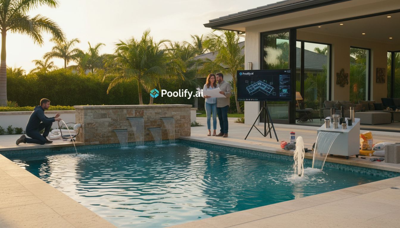 Installation Considerations for Pool Fountain Ideas - pool fountain ideas