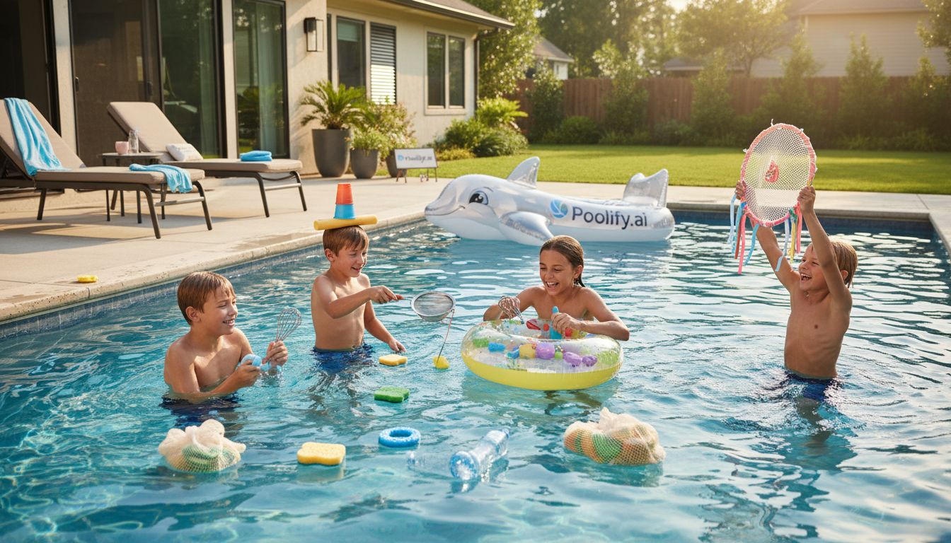 Creative Pool Games for Kids Using Simple Equipment - pool games for kids