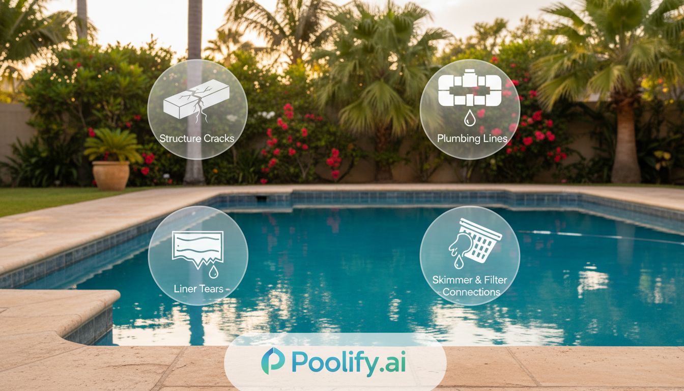 Understanding Common Pool Leak Sources - pool leak detection