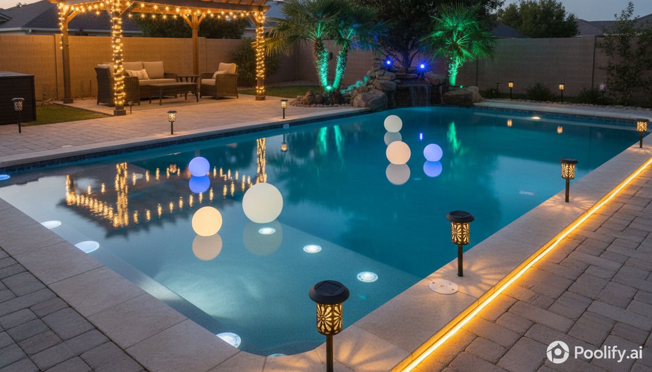 Budget-Friendly Pool Lighting Ideas - pool lighting ideas