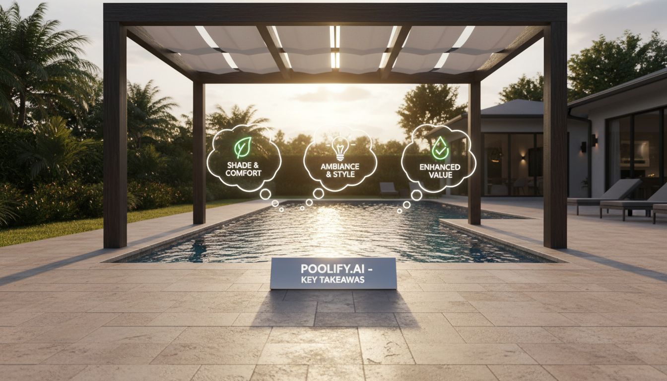 Key Takeaways - pool pergola ideas