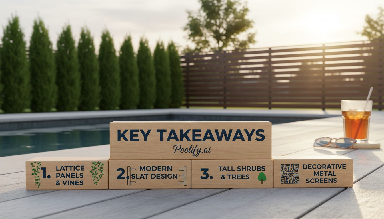 Key Takeaways - pool privacy fence ideas