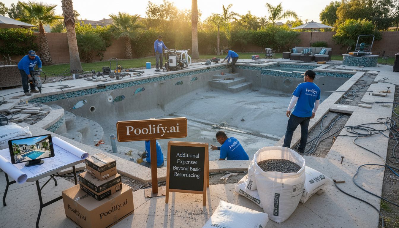 Additional Expenses Beyond Basic Resurfacing - pool resurfacing cost