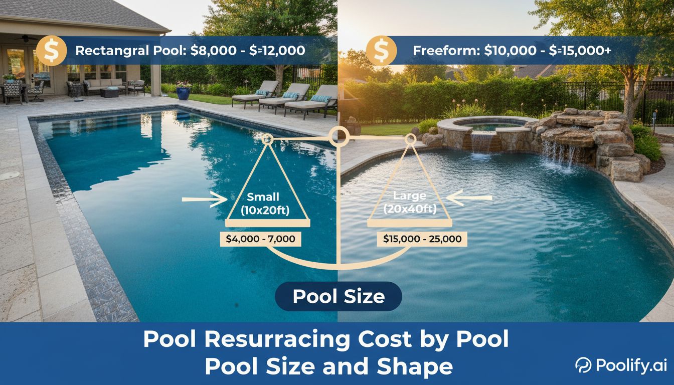 Pool Resurfacing Cost by Pool Size and Shape - pool resurfacing cost