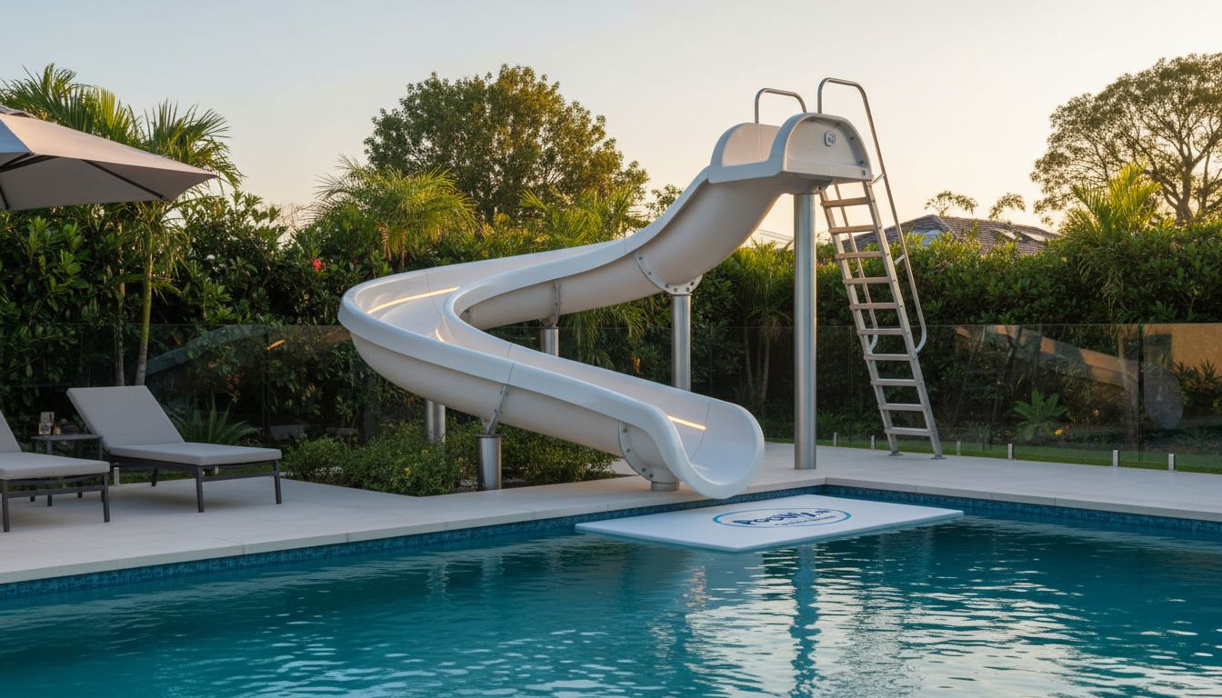 Safety Features in Modern Pool Slide Options - pool slide options