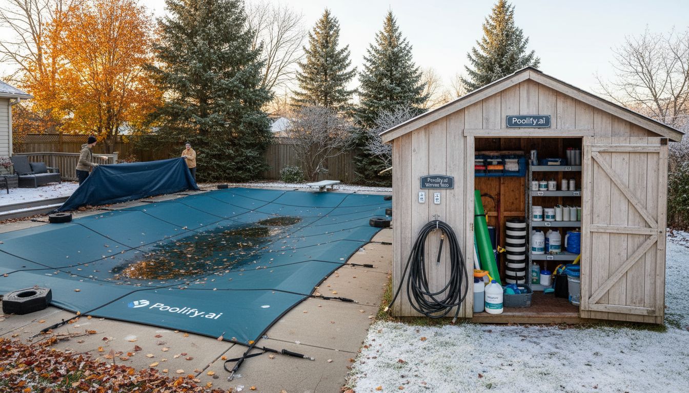 Seasonal Transition and Winter Storage - pool storage ideas