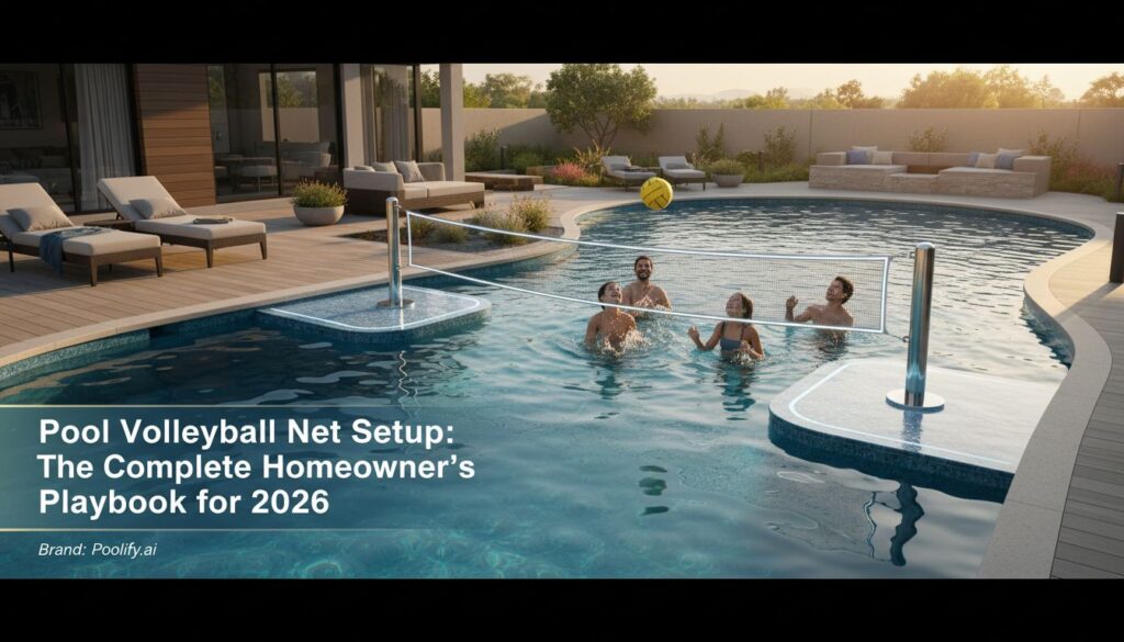 pool volleyball net setup