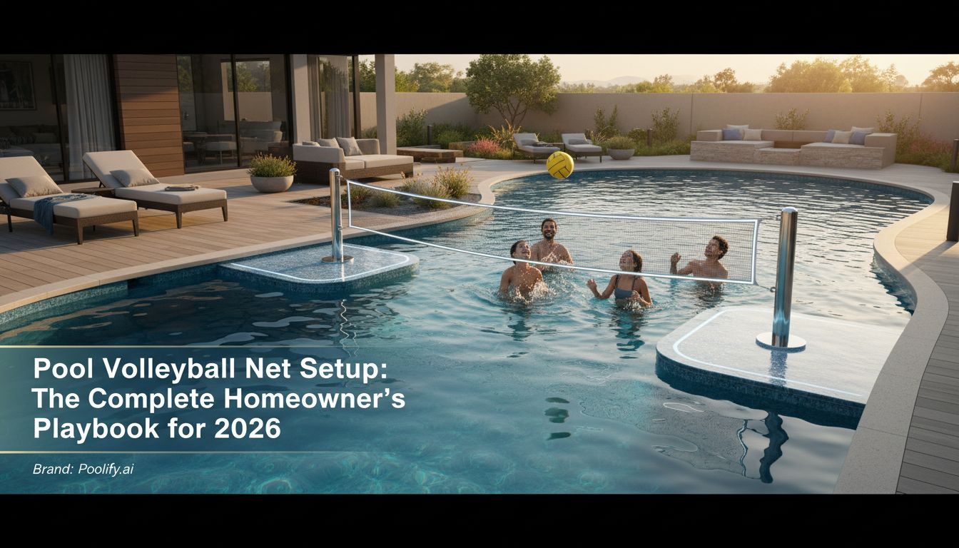 pool volleyball net setup