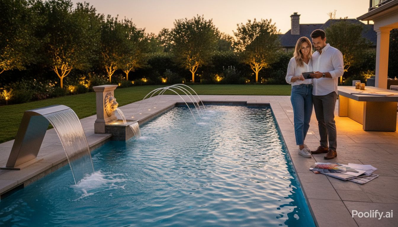 Selecting the Right Pool Water Features for Your Space - pool water features
