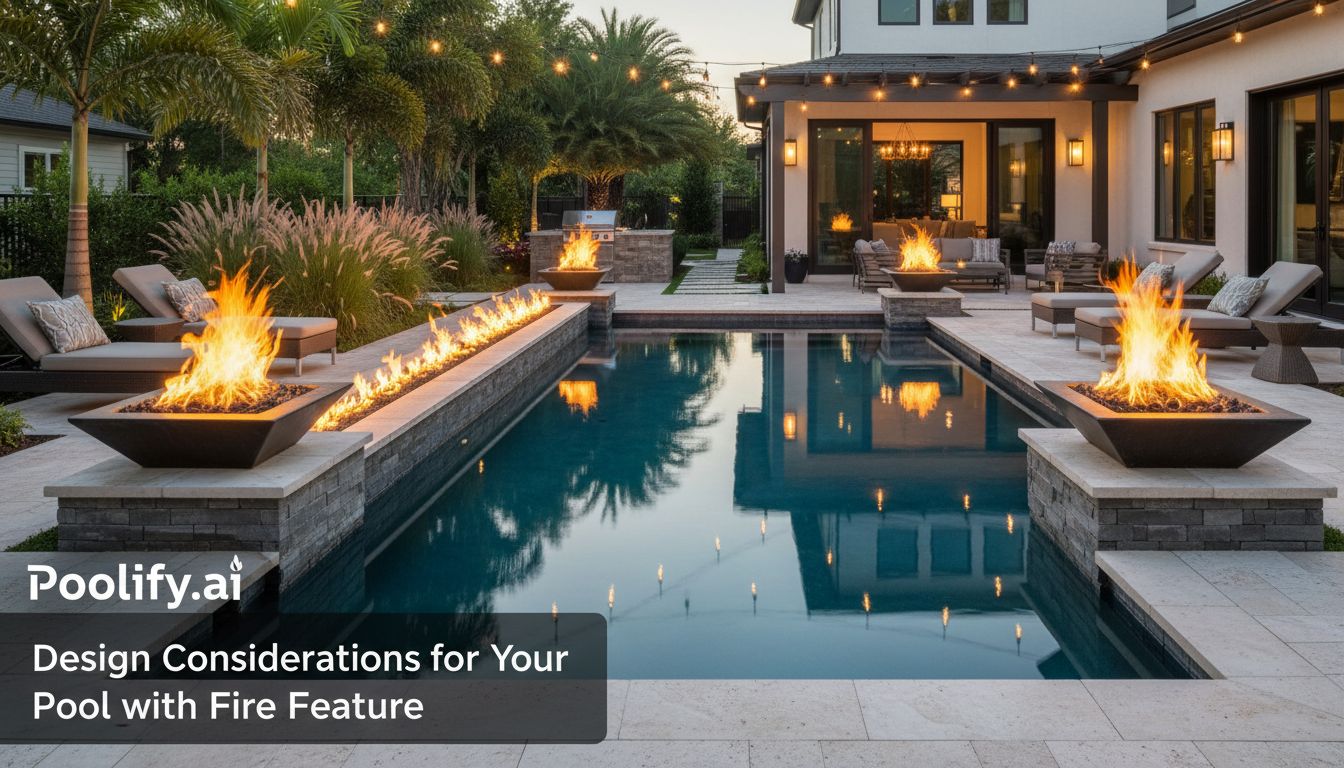 Design Considerations for Your Pool with Fire Feature - pool with fire feature