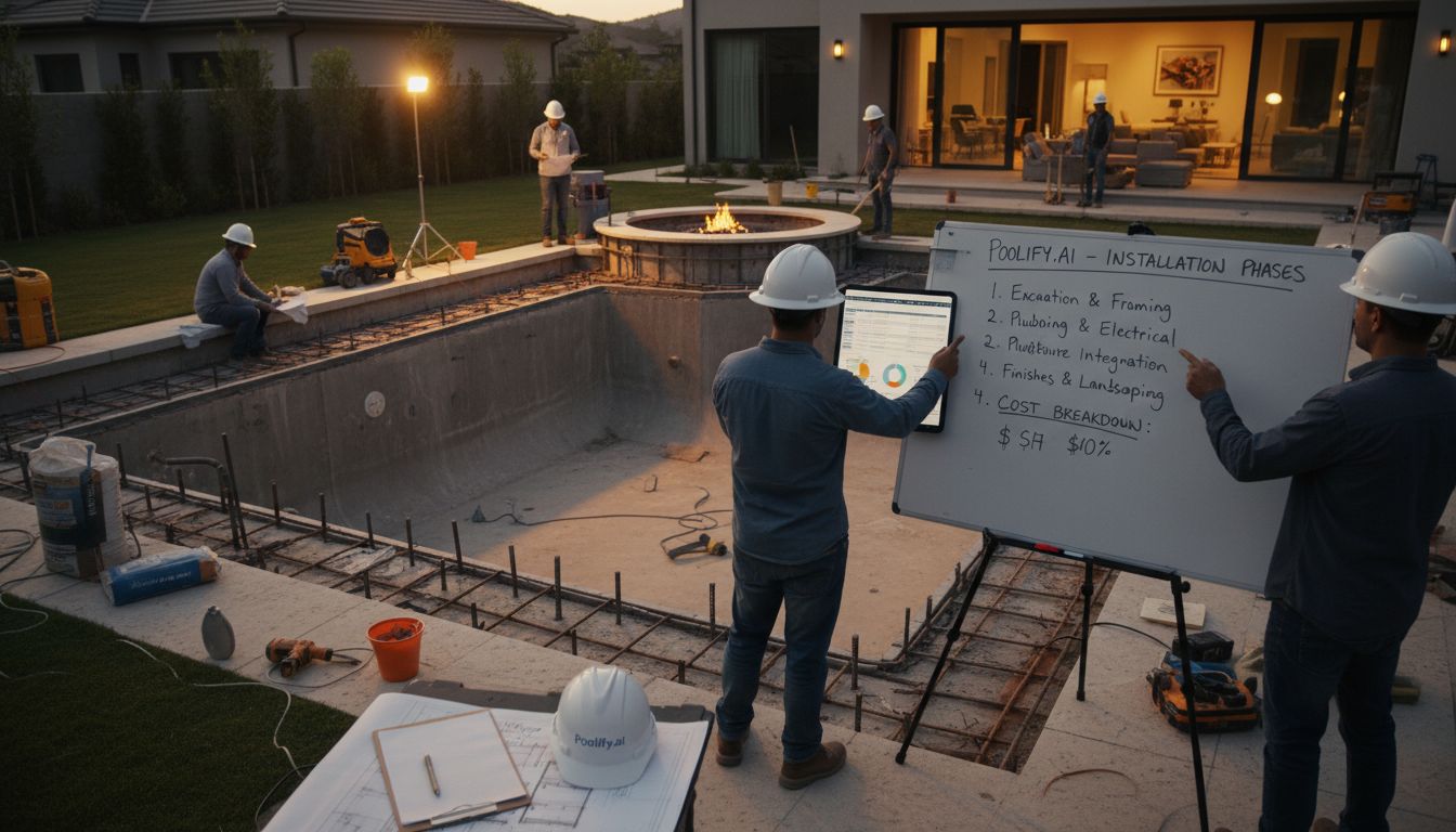 Installation Process and Cost Considerations - pool with fire feature