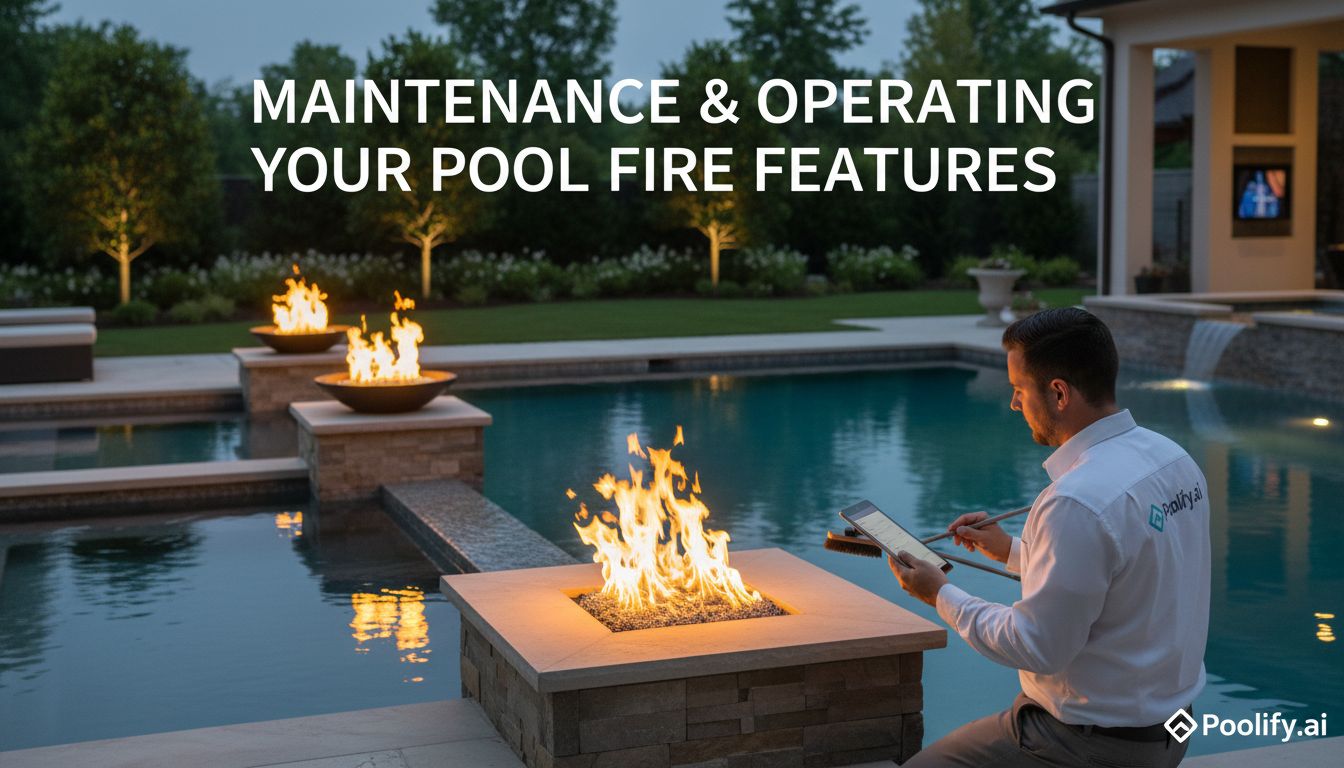 Maintenance and Operating Your Pool Fire Features - pool with fire feature