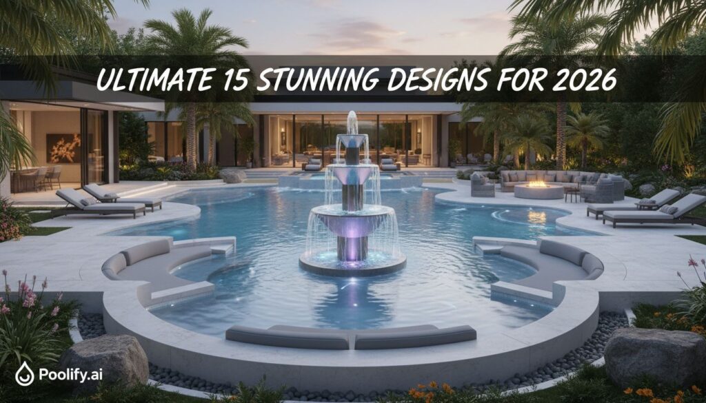 pool with fountain ideas