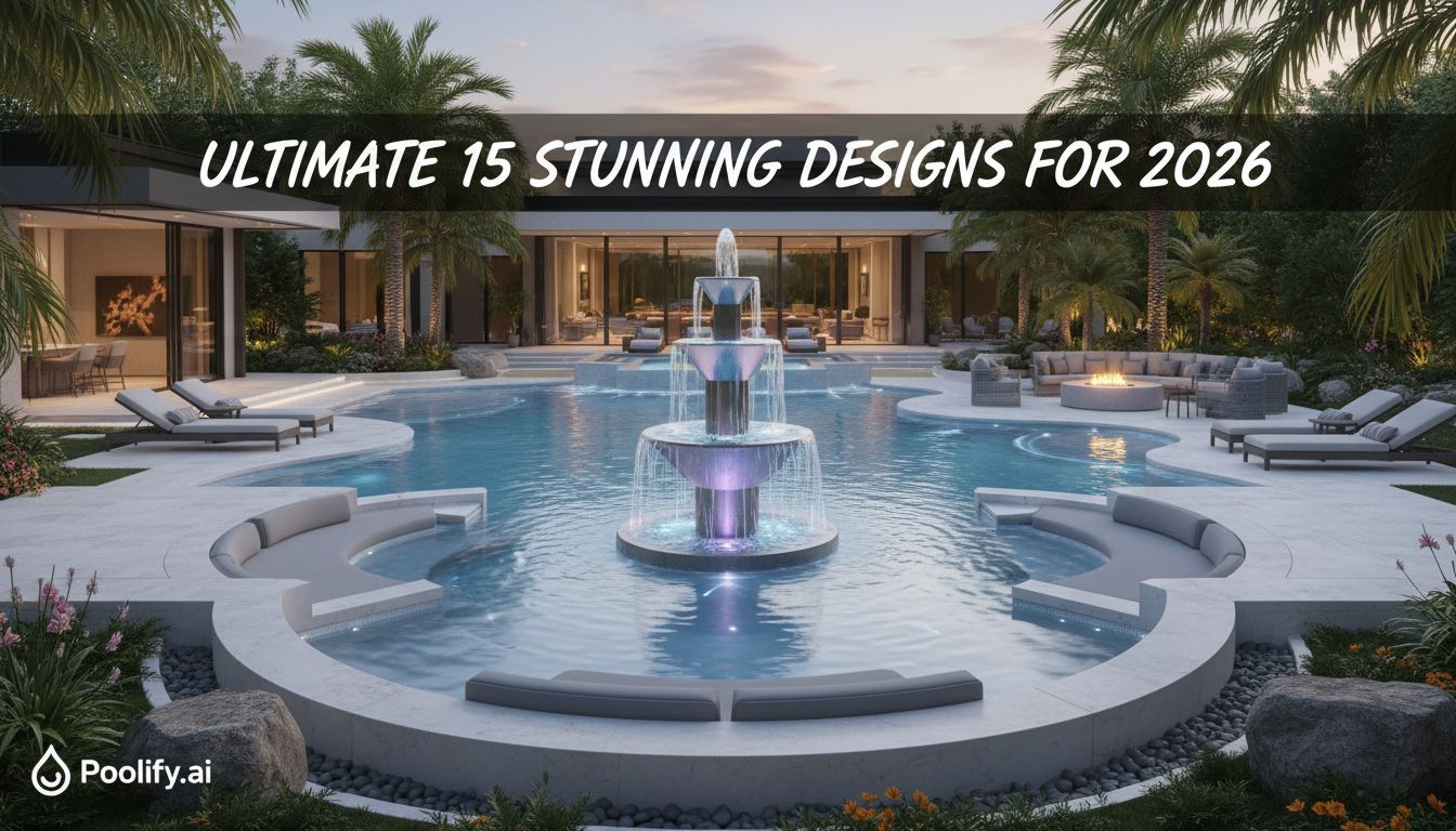 pool with fountain ideas