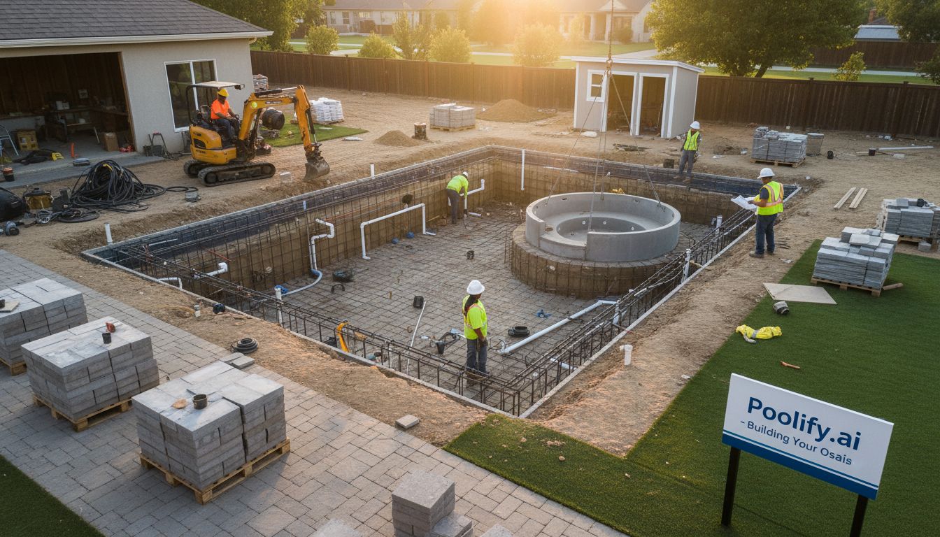 Installation and Labor Cost Factors - pool with hot tub cost