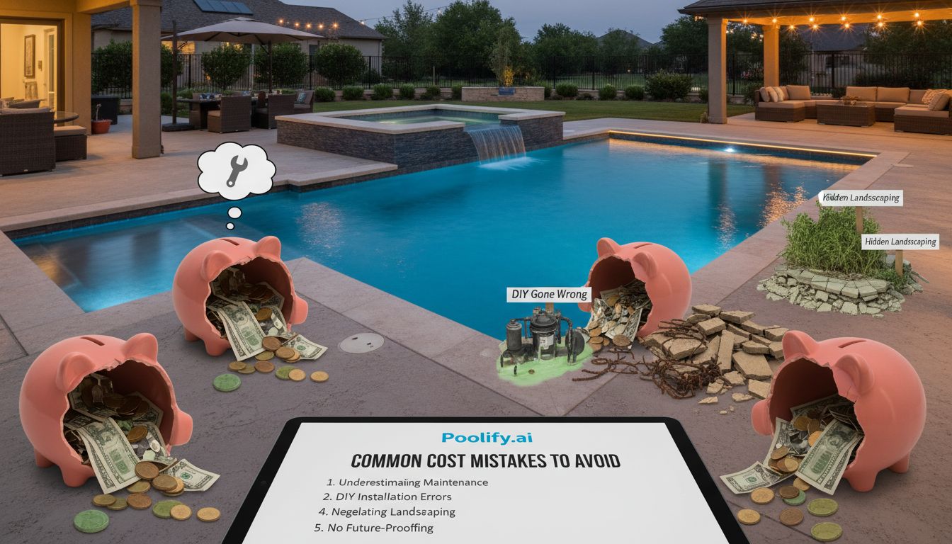 Common Cost Mistakes to Avoid - pool with hot tub cost