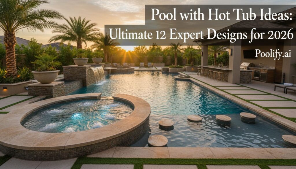 pool with hot tub ideas