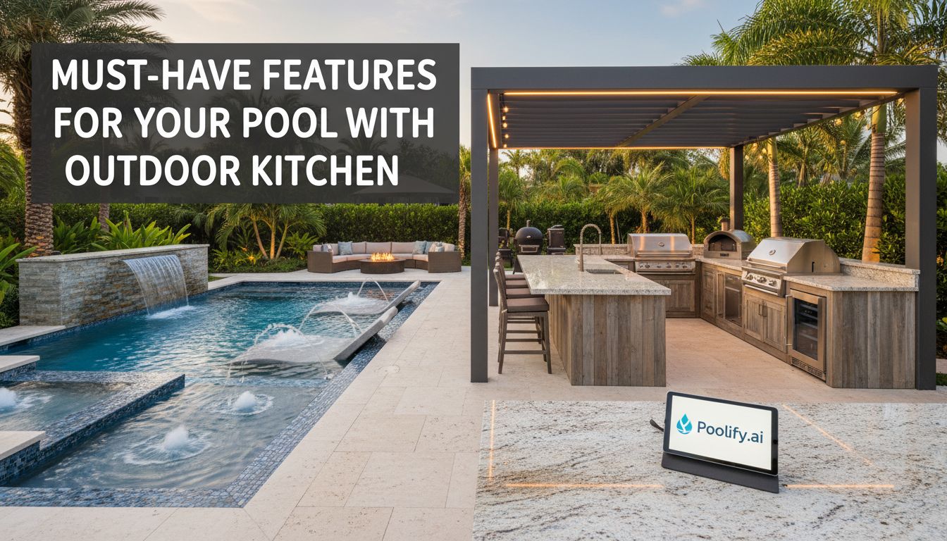Must-Have Features for Your Pool with Outdoor Kitchen - pool with outdoor kitchen