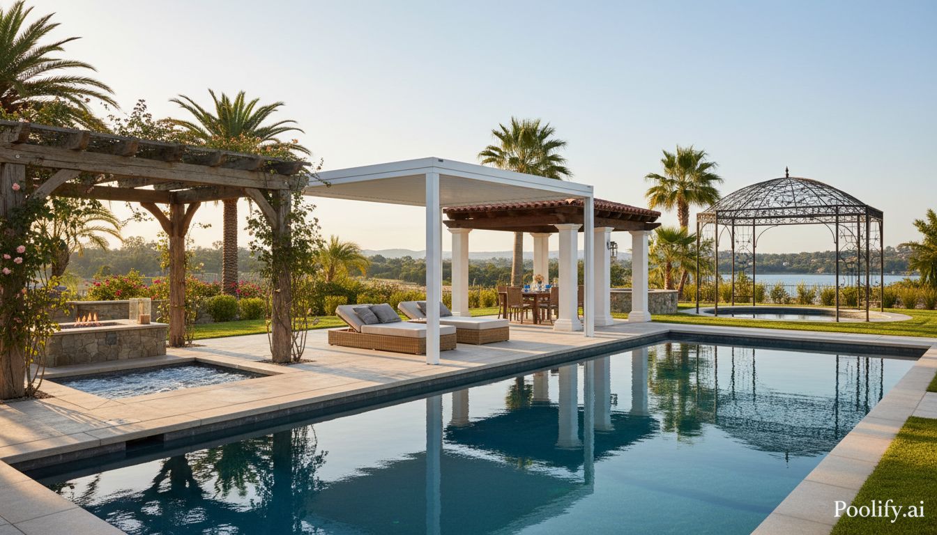 Popular Pool with Pergola Design Styles - pool with pergola designs